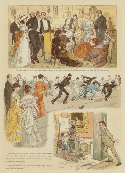 オークボール氏の冬のフィレンツェ（クロモリト） 作： Randolph Caldecott